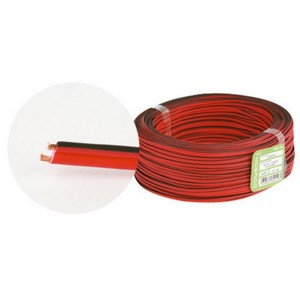 Fede W 2 - Витой кабель безгалогенный, двухцветный (красно-черный) 0,50 мм2, 100 м