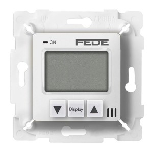 Обзор Терморегулятор цифровой 16A с LCD монитором комнатный Fede Белый