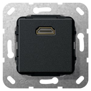 Обзор Разъем HDMI Gira черный матовый
