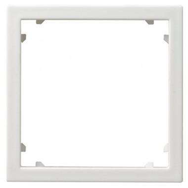 Обзор Промежуточная рамка для приборов с накладкой 45*45 мм (Alcatel) Gira белый глянцевый