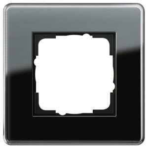 Рамка 1-ая Gira Esprit Glass C Черное стекло
