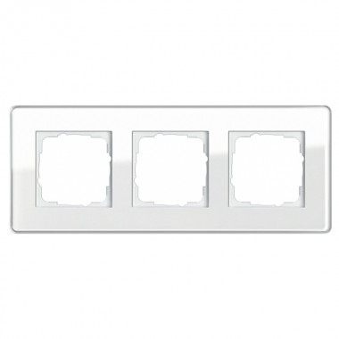 Обзор Рамка 3-ая Gira Esprit Glass C Белое стекло