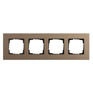 Обзор Рамка 4-ая Gira Esprit Linoleum-Multiplex Светло-коричневый