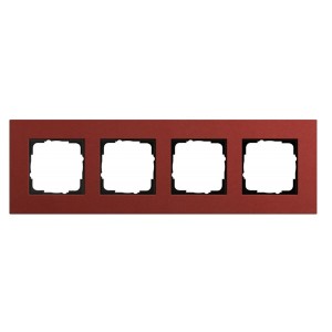 Купить Рамка 4-ая Gira Esprit Linoleum-Multiplex Красный