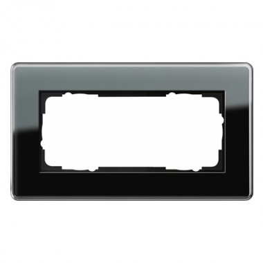 Купить Рамка 2-я без перегородки Gira Esprit Glass C Черное стекло