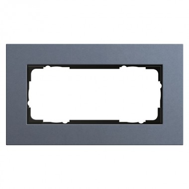 Обзор Рамка 2-я без перегородки Gira Esprit Linoleum-Multiplex Синий