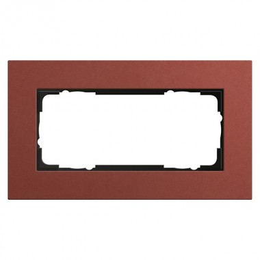 Обзор Рамка 2-я без перегородки Gira Esprit Linoleum-Multiplex Красный