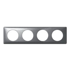 Рамка Legrand Celiane 4 поста алюминий