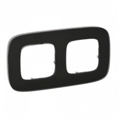 Valena ALLURE.Рамка "Черное стекло".2-постовая универсальная