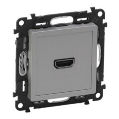 Розетка HDMI с накладкой Legrand Life алюминий