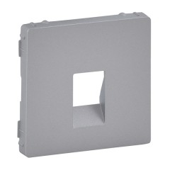 Valena LIFE.Лицевая панель для аудиорозетки с пружинными зажимами одиночной.Алюминий