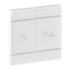 Valena LIFE MyHome.Лицевая панель двойная для механизмов BUS/SCS.С символами "Не беспокоить" и "Убра