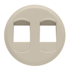 Накладка двойной акустической розетки Legrand Celiane слоновая кость