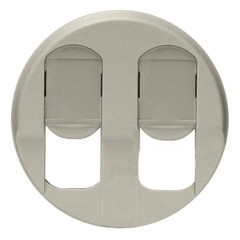 Накладка компьютерной розетки 2хRJ45 Legrand Celiane титан