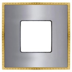 Рамка 1-ная Fede Belle Epoque Metal, bright chrome+bright gold