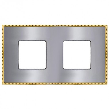 Купить Рамка 2-ная Fede Belle Epoque Metal, bright chrome+bright gold