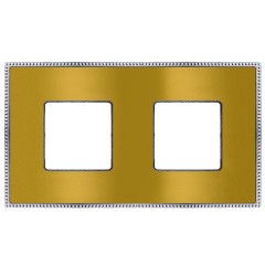 Рамка 2-ная Fede Belle Epoque Metal, bright gold+bright chrome