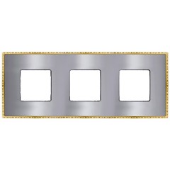 Рамка 3-ная Fede Belle Epoque Metal, bright chrome+bright gold