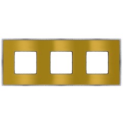 Рамка 3-ная Fede Belle Epoque Metal, bright gold+bright chrome