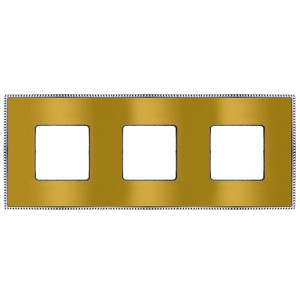 Рамка 3-ная Fede Belle Epoque Metal, bright gold+bright chrome