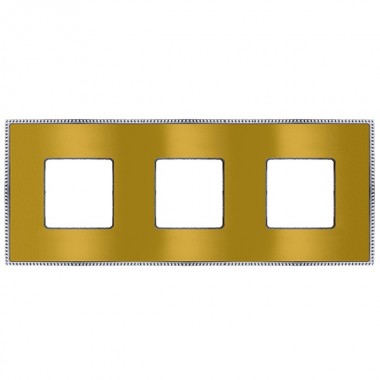 Обзор Рамка 3-ная Fede Belle Epoque Metal, bright gold+bright chrome
