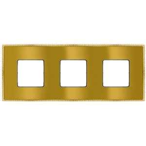 Рамка 3-ная Fede Belle Epoque Metal, bright gold+bright gold