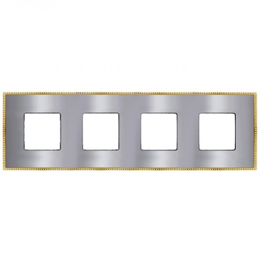 Обзор Рамка 4-ная Fede Belle Epoque Metal, bright chrome+bright gold