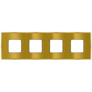 Рамка 4-ная Fede Belle Epoque Metal, bright gold+bright gold