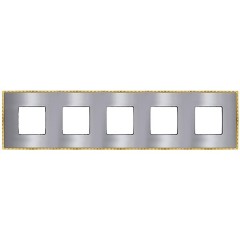 Рамка 5-ная Fede Belle Epoque Metal, bright chrome+bright gold