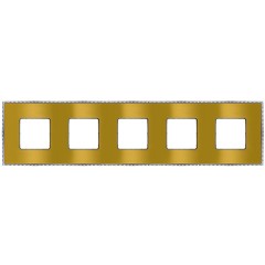 Рамка 5-ная Fede Belle Epoque Metal, bright gold+bright chrome