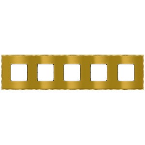 Рамка 5-ная Fede Belle Epoque Metal, bright gold+bright gold