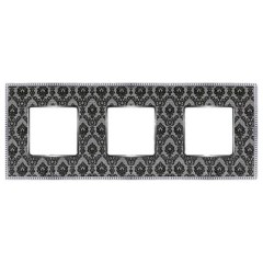 Рамка 3-ная Fede Belle Epoque Tapestry, decornoir-bright chrome