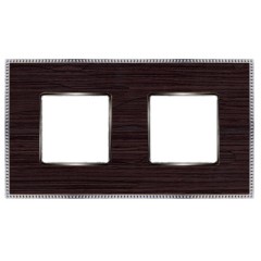 Рамка 2-ная Fede Belle Epoque Wood, wenge-bright chrome