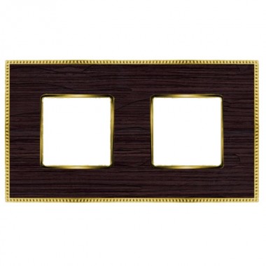 Купить Рамка 2-ная Fede Belle Epoque Wood, wenge-bright gold