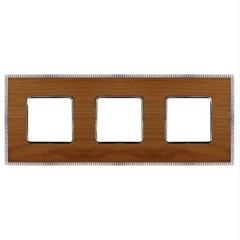 Рамка 3-ная Fede Belle Epoque Wood, cherry-bright chrome