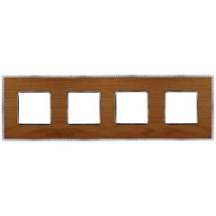 Рамка 4-ная Fede Belle Epoque Wood, cherry-bright chrome