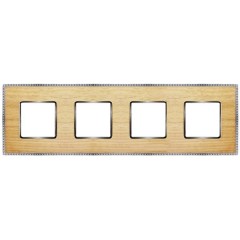 Рамка 4-ная Fede Belle Epoque Wood, oak-bright chrome
