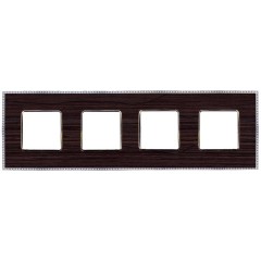 Рамка 4-ная Fede Belle Epoque Wood, wenge-bright chrome