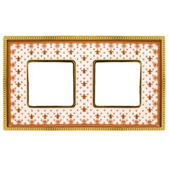 Рамка 2-ная Fede Belle Epoque Porcelain, brown lys-bright gold