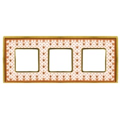 Рамка 3-ная Fede Belle Epoque Porcelain, brown lys-bright gold