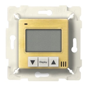 Обзор Терморегулятор цифровой 16A с LCD монитором комнатный Fede, Bright Gold/бежевый
