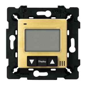Обзор Терморегулятор цифровой 16A с LCD монитором комнатный Fede, Bright Gold/черный