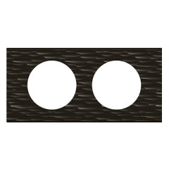 Рамка Legrand Celiane 2 поста сorian черный рифленый