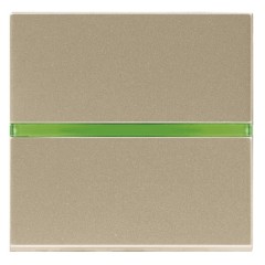 Одноклавишный переключатель с индикацией 2 модуля ABB Zenit, шампань (N2202.5 CV)