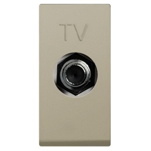 Розетка TV простая 1 модуль ABB Zenit, шампань (N2150.7 CV)