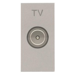 Розетка TV простая 1 модуль ABB Zenit, серебристый (N2150.7 PL)