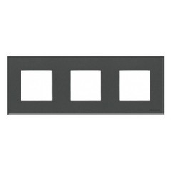 Рамка 3-постовая, серия Zenit, стекло Графит (N2273 CF)