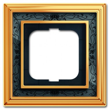 Отзывы Рамка 1-постовая АВВ Династия, Латунь полированная/черная роспись (1721-833-500)