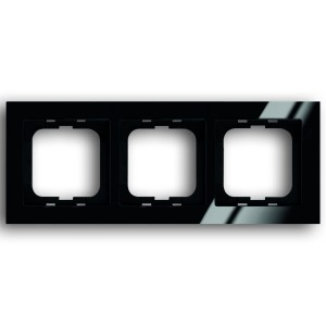 Рамка 3-постовая для монтажа заподлицо ABB Axcent Flat, черный (1723-281/11)