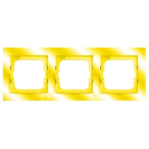 Обзор Рамка 3-постовая ABB Axcent, жёлтый (1723-285)
